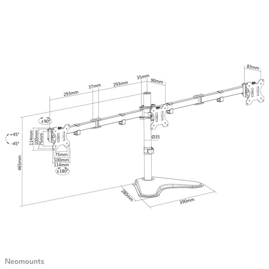 NEOMOUNTS BY NEWSTAR FLAT SCREEN DESK MOUNT (STAND) NEOMOUNTS BY NEWSTAR FLAT SCREEN DESK MOUNT (STAND)