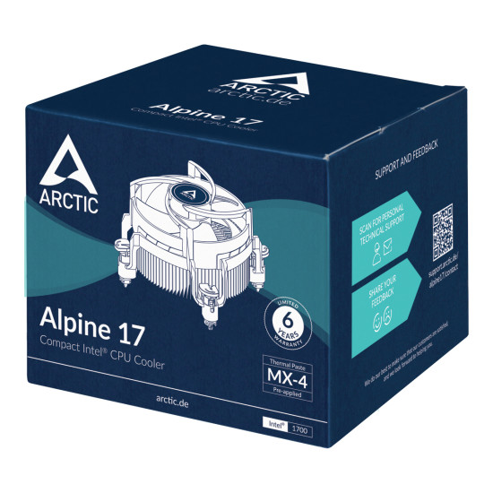 CPU COOLER S1700/ACALP00040A ARCTIC CPU COOLER S1700/ACALP00040A ARCTIC