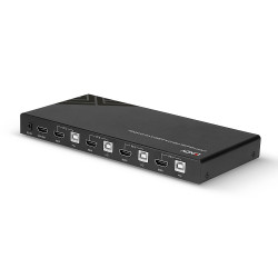 KVM Switch HDMI 18G, USB 2.0 & Audio, 4 Port