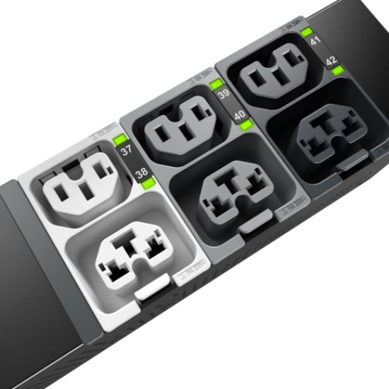 NetShelter Rack PDU Advanced, Metered, 3Phase, 11kW 400V 16A or 11.5kW 415V 20A, 42 Outlets, IEC309 NetShelter Rack PDU Advanced, Metered, 3Phase, 11kW 400V 16A or 11.5kW 415V 20A, 42 Outlets, IEC309