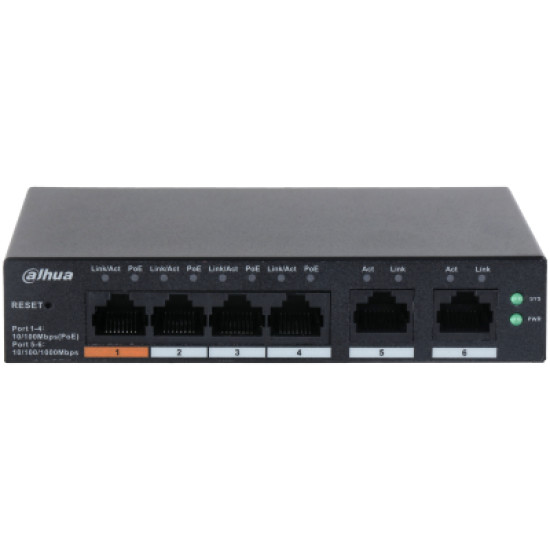Dahua Technology DH-CS4226-24ET-375 Managed L2 Gigabit Ethernet (10/100/1000) Power over Ethernet (PoE) Black Dahua Technology DH-CS4226-24ET-375 Managed L2 Gigabit Ethernet (10/100/1000) Power over Ethernet (PoE) Black