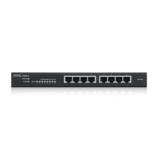 Zyxel GS1915-8 Managed L2 Gigabit Ethernet (10/100/1000) Black Zyxel GS1915-8 Managed L2 Gigabit Ethernet (10/100/1000) Black