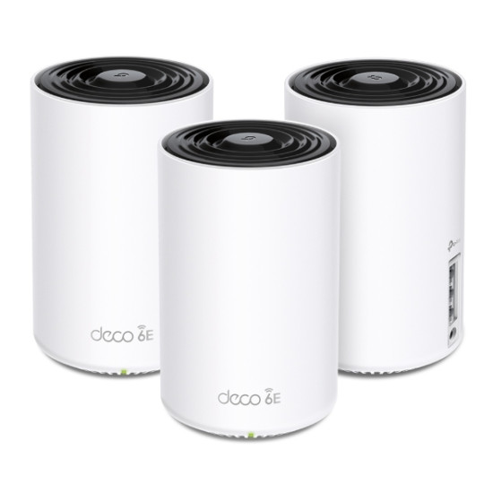 Wireless Router|TP-LINK|Wireless Access Point / Router|3-pack|5400 Mbps|Mesh|Wi-Fi 6e|3x10/100/1000M|Number of antennas 4|DECOXE75(3-PACK) Wireless Router|TP-LINK|Wireless Access Point / Router|3-pack|5400 Mbps|Mesh|Wi-Fi 6e|3x10/100/1000M|Number of antennas 4|DECOXE75(3-PACK)