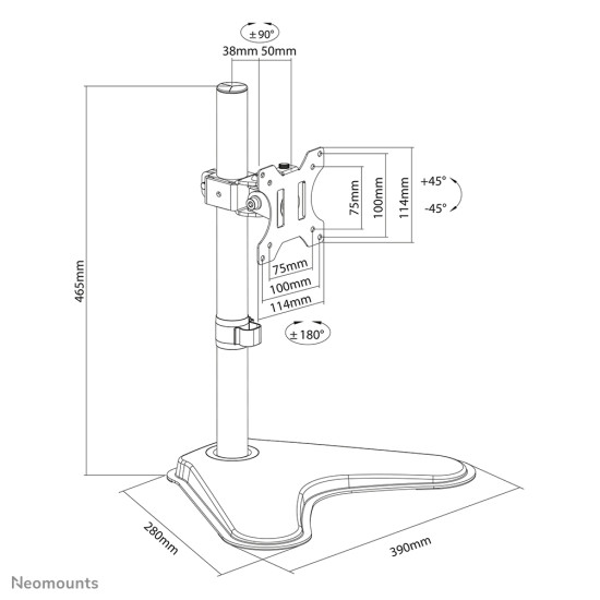 Neomounts FPMA-D550SBLACK Monitor stand 13-32" Neomounts FPMA-D550SBLACK Monitor stand 13-32"