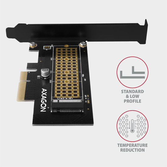 AXAGON PCEM2-N PCI-E 3.0 4x - M.2 SSD NVMe, up to 80mm SSD AXAGON PCEM2-N PCI-E 3.0 4x - M.2 SSD NVMe, up to 80mm SSD