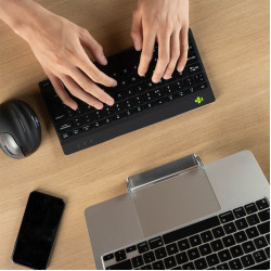 Ergonomic keyboard R-Go Compact Break, compact keyboard with break software, QWERTY (US), Bluetooth, black