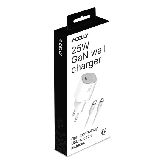 CELLY UP TC 1 USB-C 25W + C TO C CABLE