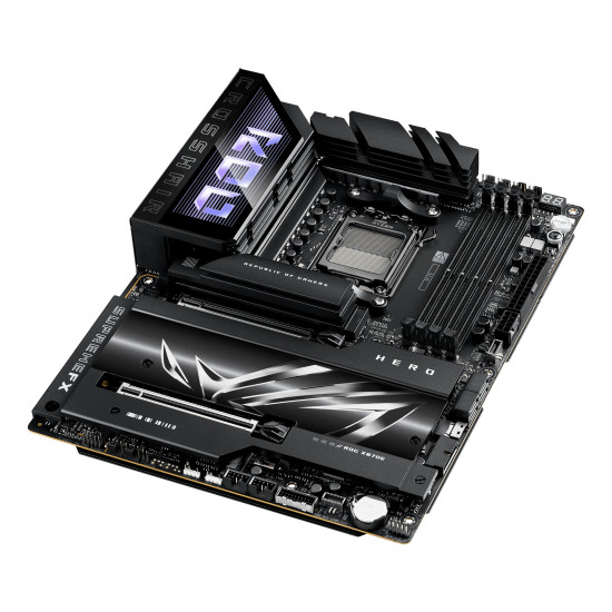 Mainboard|ASUS|AMD X870E|SAM5|ATX|Memory DDR5|Memory slots 4|2xPCI-Express 4.0 16x|2xPCI-Express 5.0 16x|4xM.2|1xHDMI|1xAudio-In|1xAudio-Out|6xUSB 3.2|2xUSB-C|2xUSB4|1xOptical S/PDIF|1xRJ45|ROGCROSSHAIRX870EHERO Mainboard|ASUS|AMD X870E|SAM5|ATX|Memory DDR5|Memory slots 4|2xPCI-Express 4.0 16x|2xPCI-Express 5.0 16x|4xM.2|1xHDMI|1xAudio-In|1xAudio-Out|6xUSB 3.2|2xUSB-C|2xUSB4|1xOptical S/PDIF|1xRJ45|ROGCROSSHAIRX870EHERO