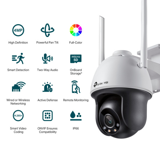 VIGI 4MP Outdoor Full-Color Wi-Fi Pan Tilt Network Camera VIGI 4MP Outdoor Full-Color Wi-Fi Pan Tilt Network Camera