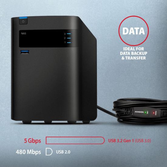 ADR-305 USB 3.2 Gen 1 A-M -> A-F active extension/repeater cable 5m - Kabel - Digital/Daten ADR-305 USB 3.2 Gen 1 A-M -> A-F active extension/repeater cable 5m - Kabel - Digital/Daten