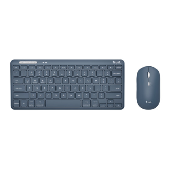 Trust Lyra keyboard Mouse included Office RF Wireless + Bluetooth QWERTY US English Blue Trust Lyra keyboard Mouse included Office RF Wireless + Bluetooth QWERTY US English Blue
