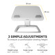 Fellowes Laptop Stand for Desk - Hana LT Laptop Stand for the Home and Office - Adjustable Laptop Stand with 3 Height Adjustments - Max Monitor Size 19", Max Weight 4.5KG - White Fellowes Laptop Stand for Desk - Hana LT Laptop Stand for the Home and Office - Adjustable Laptop Stand with 3 Height Adjustments - Max Monitor Size 19", Max Weight 4.5KG - White