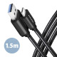Axagon BUCM3-AM15AB USB cable USB 3.2 Gen 1 (3.1 Gen 1) 1.5 m USB C USB A Black Axagon BUCM3-AM15AB USB cable USB 3.2 Gen 1 (3.1 Gen 1) 1.5 m USB C USB A Black