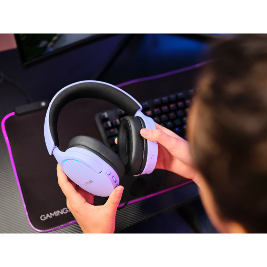 Trust GXT 491P FAYZO Headset Wired & Wireless Head-band Gaming USB Type-A Bluetooth Black, Purple Trust GXT 491P FAYZO Headset Wired & Wireless Head-band Gaming USB Type-A Bluetooth Black, Purple