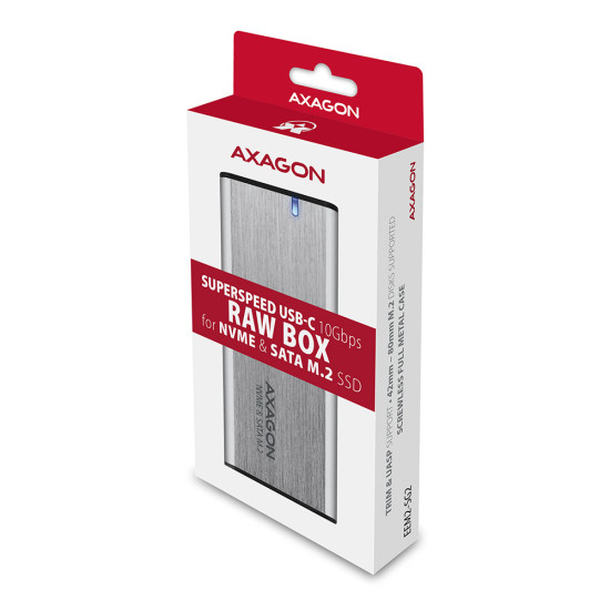 Axagon EEM2-SG2 storage drive enclosure SSD enclosure Grey M.2 Axagon EEM2-SG2 storage drive enclosure SSD enclosure Grey M.2