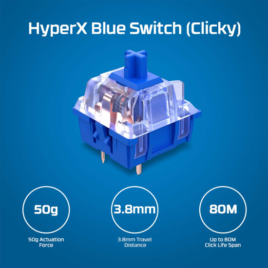 HyperX Alloy Origins Core PBT HX Aqua Gaming Keyboard HyperX Alloy Origins Core PBT HX Aqua Gaming Keyboard