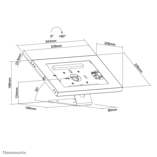 Neomounts DS15-630WH1 Tablet stand desk and wall 9.7-11" - lockable Neomounts DS15-630WH1 Tablet stand desk and wall 9.7-11" - lockable