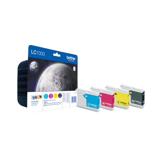 Brother LC1000VALBP ink cartridge 4 pc(s) Original Black, Cyan, Magenta, Yellow Brother LC1000VALBP ink cartridge 4 pc(s) Original Black, Cyan, Magenta, Yellow