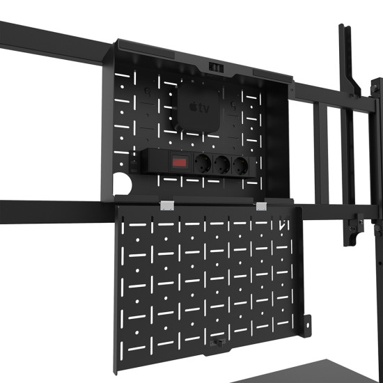 NEOMOUNTS MOVE GO XL MOBILE FLOOR STAND (FAST INSTALL, HEIGHT ADJUSTABLE), BLACK
