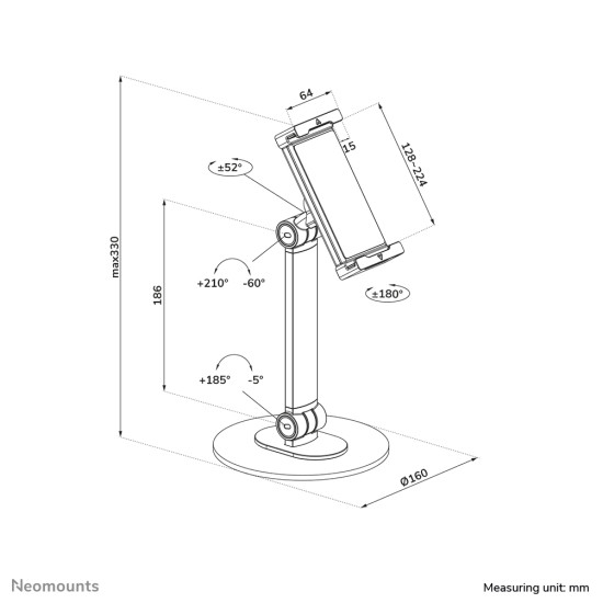 Neomounts DS15-540WH1 Tablet stand 4.7-12.9" - universal Neomounts DS15-540WH1 Tablet stand 4.7-12.9" - universal