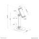 Neomounts DS15-540WH1 Tablet stand 4.7-12.9" - universal Neomounts DS15-540WH1 Tablet stand 4.7-12.9" - universal
