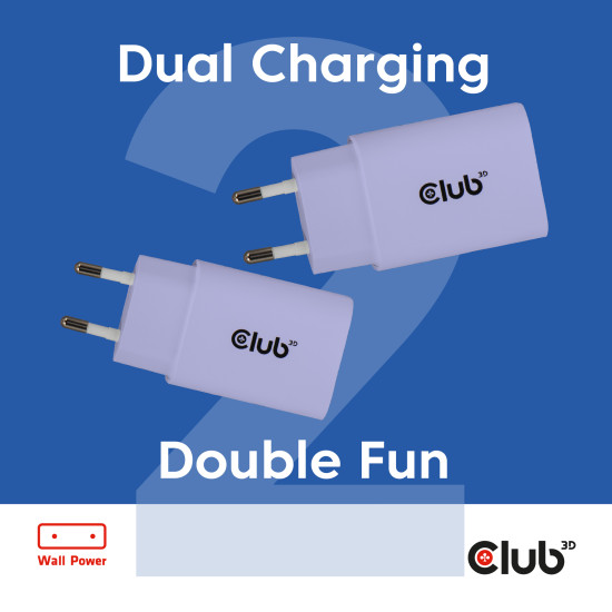 2-Pack USB-C® Charger 30Watt Purple 2-Pack USB-C® Charger 30Watt Purple