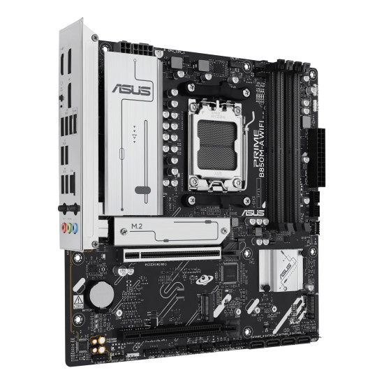 Mainboard|ASUS|AMD B850|SAM5|Micro-ATX|Memory DDR5|Memory slots 4|1xPCI-Express 4.0 16x|1xPCI-Express 5.0 16x|3xM.2|1xHDMI|2xDisplayPort|4xUSB 2.0|4xUSB 3.2|1xRJ45|3xAudio port|PRIMEB850M-AWIFI Mainboard|ASUS|AMD B850|SAM5|Micro-ATX|Memory DDR5|Memory slots 4|1xPCI-Express 4.0 16x|1xPCI-Express 5.0 16x|3xM.2|1xHDMI|2xDisplayPort|4xUSB 2.0|4xUSB 3.2|1xRJ45|3xAudio port|PRIMEB850M-AWIFI