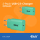 2-Pack USB-C® Charger 30Watt Green 2-Pack USB-C® Charger 30Watt Green