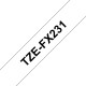 Brother TZE-FX231 label-making tape Black on white TZ Brother TZE-FX231 label-making tape Black on white TZ