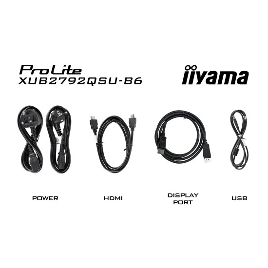 iiyama ProLite XUB2792QSU-B6 computer monitor 68.6 cm (27") 2560 x 1440 pixels Full HD LED Black iiyama ProLite XUB2792QSU-B6 computer monitor 68.6 cm (27") 2560 x 1440 pixels Full HD LED Black