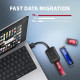 Axagon ADM2-AM USB-A 10Gbps - M.2 NVMe & SATA SSD adaptér, kabelis USB-A 10cm SSD enclosure Black Axagon ADM2-AM USB-A 10Gbps - M.2 NVMe & SATA SSD adaptér, kabelis USB-A 10cm SSD enclosure Black