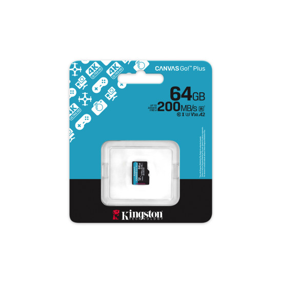 64GB microSDXC Canvas Go Plus Gen4 200R A2 U3 Single Pack w/o ADP