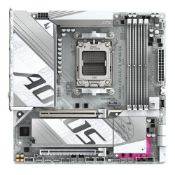 B850M AORUS ELITE WIFI6E ICE Motherboard- AMD Ryzen 9000 Series CPUs, 12+2+1 Phases Digital VRM, up to 8200MHz DDR5 (OC), 1xPCIe 5.0 + 1xPCIe 4.0 M.2, 2.5LAN, WIFI 7, USB 3.2 Gen 2