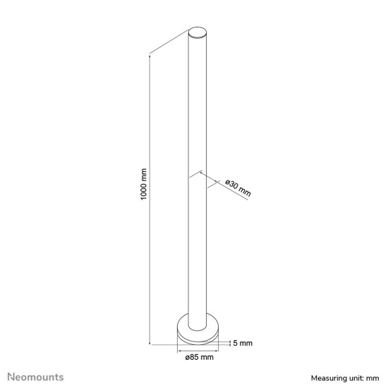 Neomounts FPMA-D9POLE Extension pole monitor arm - h 100 cm Neomounts FPMA-D9POLE Extension pole monitor arm - h 100 cm