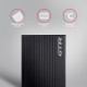 Axagon EE25-GTR USB-C 3.2 Gen 2 - SATA 6G 2.5\" externes Festplattengehäuse geriffelt HDD/SSD enclosure Black 2.5" Axagon EE25-GTR USB-C 3.2 Gen 2 - SATA 6G 2.5\" externes Festplattengehäuse geriffelt HDD/SSD enclosure Black 2.5"