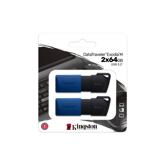 MEMORY DRIVE FLASH USB3.2/64GB 2PK DTXM/64GB-2P KINGSTON MEMORY DRIVE FLASH USB3.2/64GB 2PK DTXM/64GB-2P KINGSTON