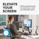 Fellowes Computer Monitor Stand with 3 Height Adjustments - Smart Suites Monitor Riser - Ergonomic Adjustable Monitor Stand for Computers - Max Weight 10KG/Max Size 21" - Black Fellowes Computer Monitor Stand with 3 Height Adjustments - Smart Suites Monitor Riser - Ergonomic Adjustable Monitor Stand for Computers - Max Weight 10KG/Max Size 21" - Black