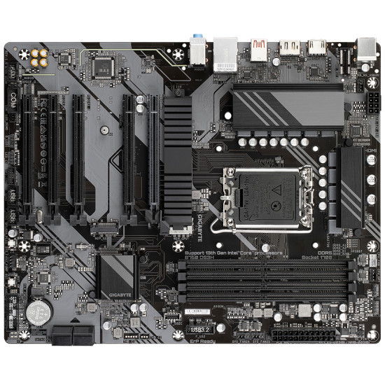 Mainboard|GIGABYTE|Intel B760 Express|LGA1700|ATX|Memory DDR5|Memory slots 4|4xPCI-Express 3.0 1x|1xPCI-Express 4.0 16x|2xM.2|1xHDMI|1xDisplayPort|4xUSB 2.0|1xUSB 3.2|1xUSB-C|1xPS/2|1xRJ45|3xAudio port|B760DS3H Mainboard|GIGABYTE|Intel B760 Express|LGA1700|ATX|Memory DDR5|Memory slots 4|4xPCI-Express 3.0 1x|1xPCI-Express 4.0 16x|2xM.2|1xHDMI|1xDisplayPort|4xUSB 2.0|1xUSB 3.2|1xUSB-C|1xPS/2|1xRJ45|3xAudio port|B760DS3H