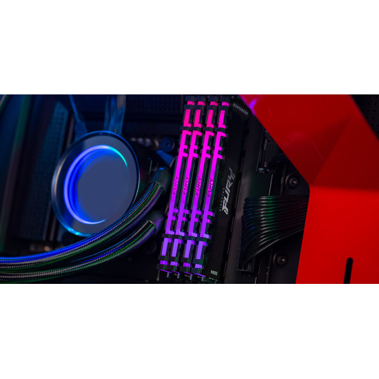 Kingston Technology FURY 16GB 3200MT/s DDR4 CL16 DIMM (Kit of 2) Renegade RGB Kingston Technology FURY 16GB 3200MT/s DDR4 CL16 DIMM (Kit of 2) Renegade RGB