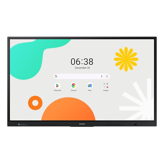 Samsung LH65WAFWLGCXEN interactive whiteboard 165.1 cm (65") 3840 x 2160 pixels Touchscreen Black