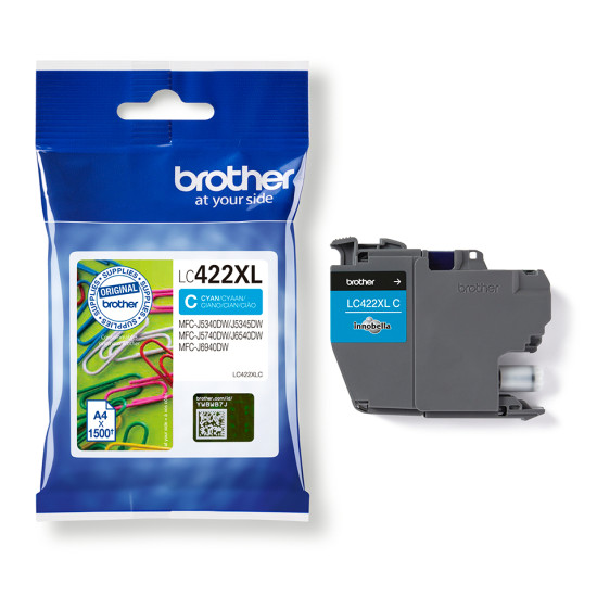 Brother LC422XLC ink cartridge 1 pc(s) Original Cyan Brother LC422XLC ink cartridge 1 pc(s) Original Cyan