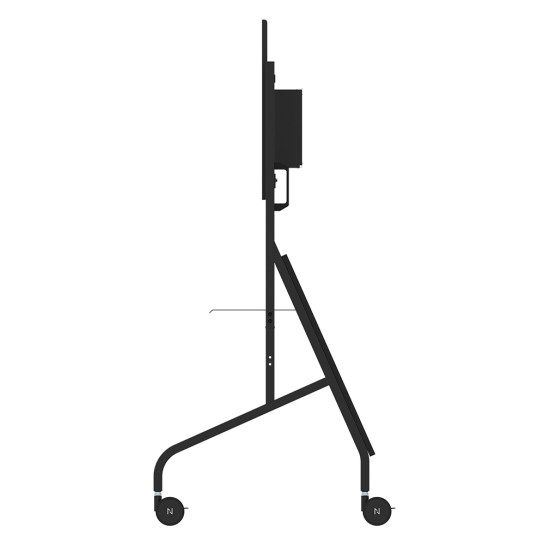 NEOMOUNTS MOVE GO XL MOBILE FLOOR STAND (FAST INSTALL, HEIGHT ADJUSTABLE), BLACK