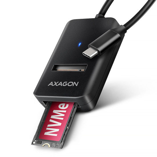 Axagon ADM2-CM USB-C 10Gbps - M.2 NVMe & SATA SSD adapter, 10cm USB-C cable Axagon ADM2-CM USB-C 10Gbps - M.2 NVMe & SATA SSD adapter, 10cm USB-C cable