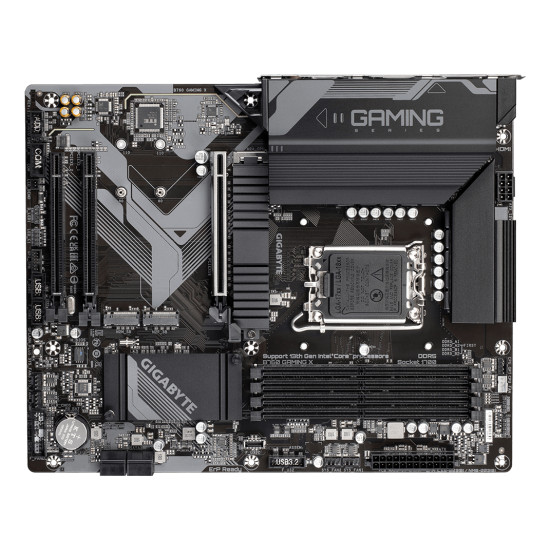 Mainboard|GIGABYTE|Intel B760 Express|LGA1700|ATX|Memory DDR5|Memory slots 4|2xPCI-Express 3.0 16x|1xPCI-Express 4.0 16x|3xM.2|1xHDMI|1xDisplayPort|5xUSB 2.0|2xUSB 3.2|1xUSB-C|1xRJ45|6xAudio port|B760GAMINGX Mainboard|GIGABYTE|Intel B760 Express|LGA1700|ATX|Memory DDR5|Memory slots 4|2xPCI-Express 3.0 16x|1xPCI-Express 4.0 16x|3xM.2|1xHDMI|1xDisplayPort|5xUSB 2.0|2xUSB 3.2|1xUSB-C|1xRJ45|6xAudio port|B760GAMINGX