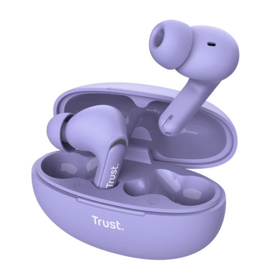 Trust Yavi Headset True Wireless Stereo (TWS) In-ear Calls/Music USB Type-C Bluetooth Purple Trust Yavi Headset True Wireless Stereo (TWS) In-ear Calls/Music USB Type-C Bluetooth Purple