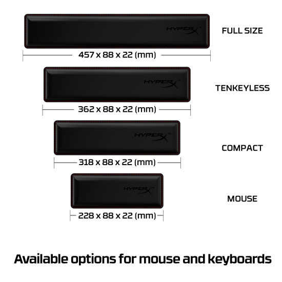 HyperX Wrist Rest - Keyboard - Compact 60% 65% HyperX Wrist Rest - Keyboard - Compact 60% 65%