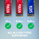 Axagon ADM2-AM USB-A 10Gbps - M.2 NVMe & SATA SSD adaptér, kabelis USB-A 10cm SSD enclosure Black Axagon ADM2-AM USB-A 10Gbps - M.2 NVMe & SATA SSD adaptér, kabelis USB-A 10cm SSD enclosure Black