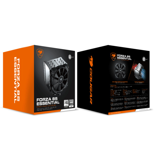 COUGAR Gaming CGR-FZAE85 Processor Heatsink/Radiator 12 cm Black 1 pc(s) COUGAR Gaming CGR-FZAE85 Processor Heatsink/Radiator 12 cm Black 1 pc(s)