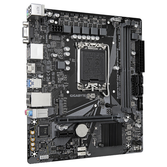 Mainboard|GIGABYTE|Intel H610|LGA1700|Micro-ATX|Memory DDR4|Memory slots 2|1xPCI-Express 3.0 1x|1xPCI-Express 4.0 16x|1xM.2|1x15pin D-sub|1xHDMI|2xDisplayPort|4xUSB 2.0|2xUSB 3.2|1xPS/2|1xRJ45|3xAudio port|H610MS2HV3DDR4 Mainboard|GIGABYTE|Intel H610|LGA1700|Micro-ATX|Memory DDR4|Memory slots 2|1xPCI-Express 3.0 1x|1xPCI-Express 4.0 16x|1xM.2|1x15pin D-sub|1xHDMI|2xDisplayPort|4xUSB 2.0|2xUSB 3.2|1xPS/2|1xRJ45|3xAudio port|H610MS2HV3DDR4