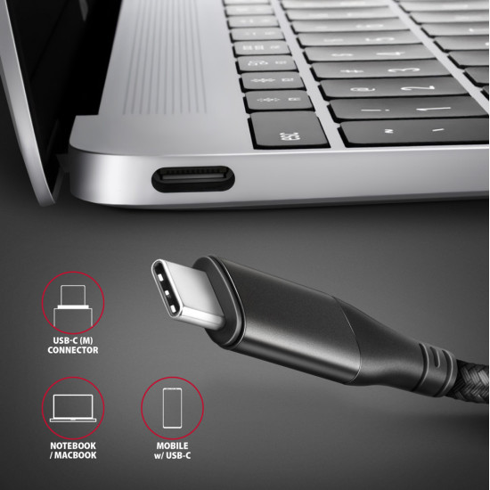 Axagon RVC-HI2MC video cable adapter 1.8 m USB Type-C HDMI Black Axagon RVC-HI2MC video cable adapter 1.8 m USB Type-C HDMI Black